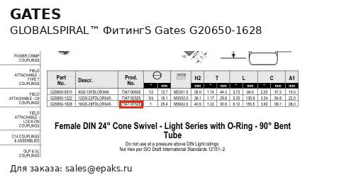 Gates G20650-1628