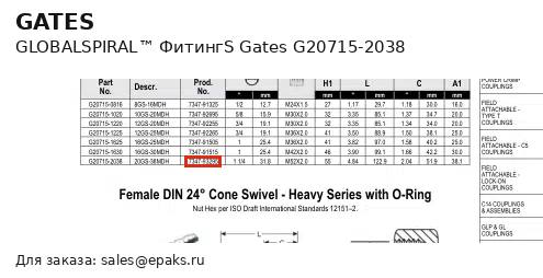 Gates G20715-2038