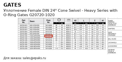 Gates G20720-1020