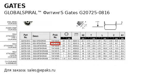 Gates G20725-0816