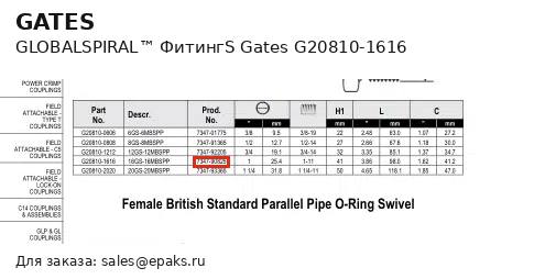 Gates G20810-1616