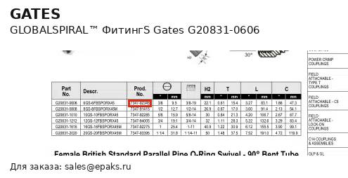 Gates G20831-0606
