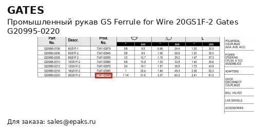 Gates G20995-0220