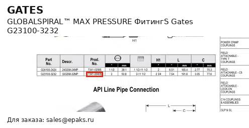 Gates G23100-3232