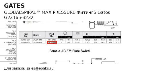 Gates G23165-3232