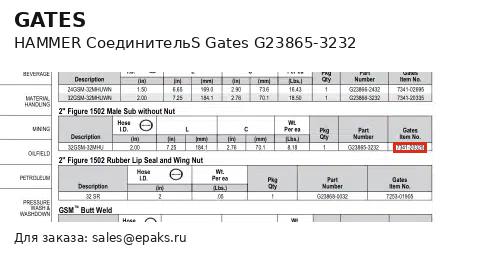 Gates G23865-3232