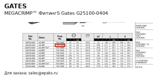 Gates G25100-0404