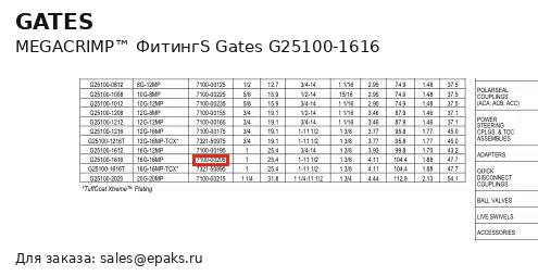 Gates G25100-1616