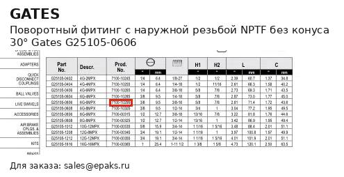Gates G25105-0606