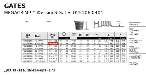 Gates G25106-0404