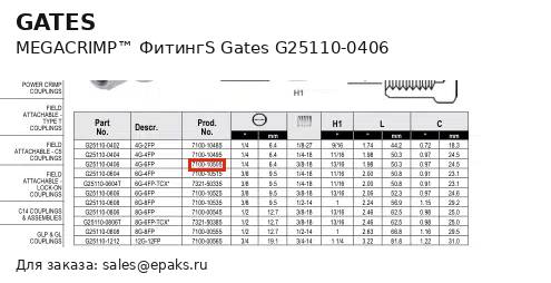 Gates G25110-0406