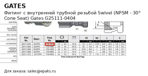 Gates G25111-0404