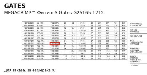 Gates G25165-1212