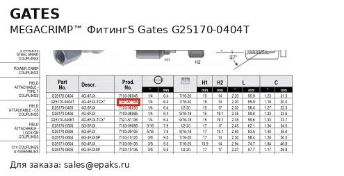 Gates G25170-0404T
