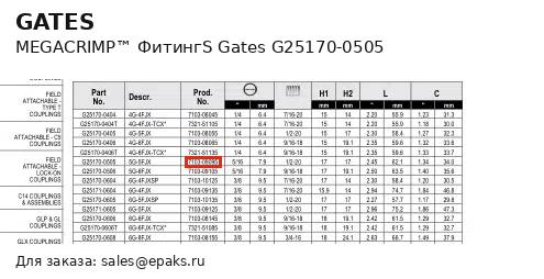 Gates G25170-0505