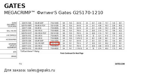 Gates G25170-1210