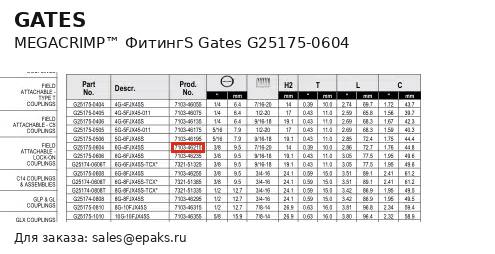 Gates G25175-0604