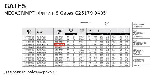 Gates G25179-0405