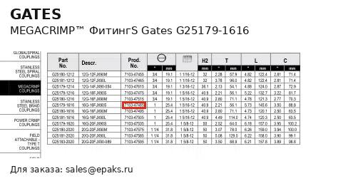 Gates G25179-1616