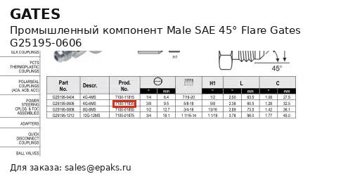 Gates G25195-0606