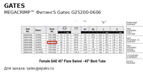 Gates G25200-0606