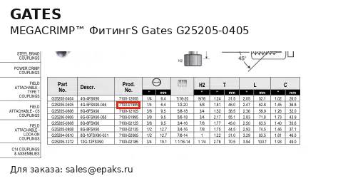 Gates G25205-0405