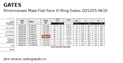 Gates G25225-0610
