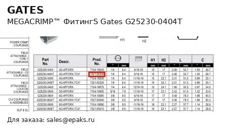 Gates G25230-0404T