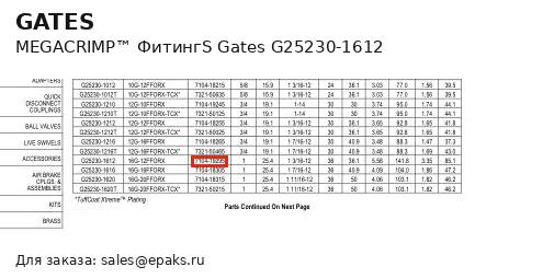 Gates G25230-1612