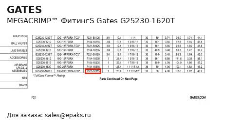 Gates G25230-1620T
