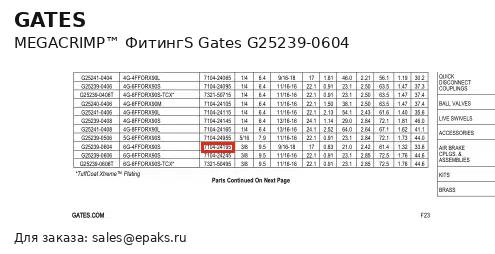 Gates G25239-0604