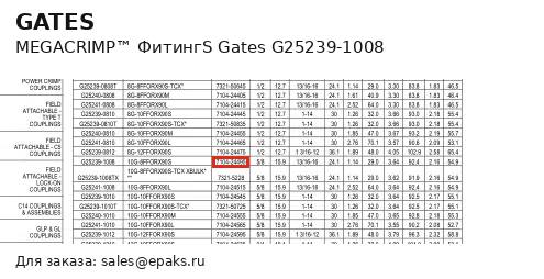 Gates G25239-1008