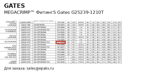 Gates G25239-1210T