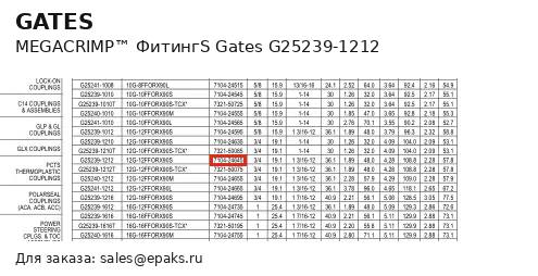Gates G25239-1212
