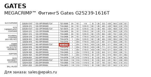 Gates G25239-1616T