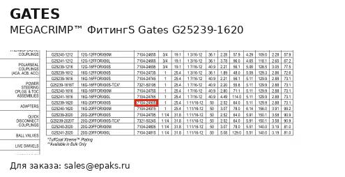 Gates G25239-1620