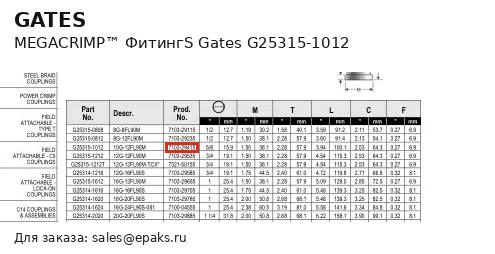 Gates G25315-1012