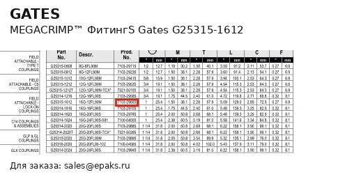 Gates G25315-1612