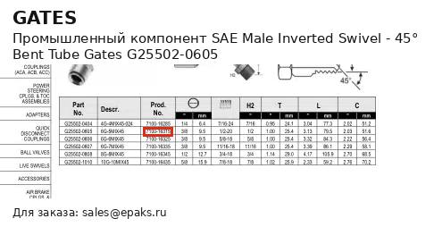 Gates G25502-0605