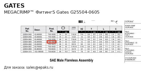 Gates G25504-0605
