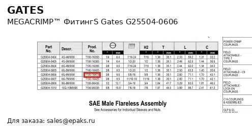 Gates G25504-0606