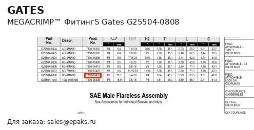 Gates G25504-0808