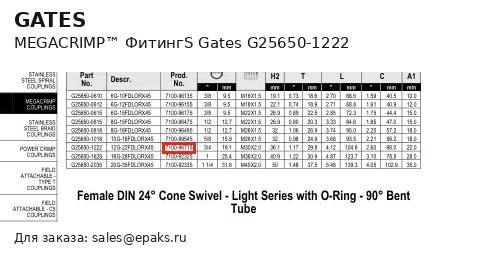 Gates G25650-1222