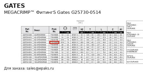 Gates G25730-0514