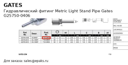 Gates G25750-0406