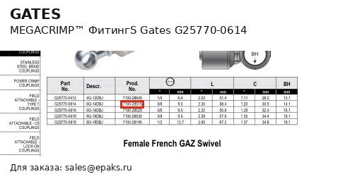 Gates G25770-0614