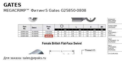 Gates G25850-0808