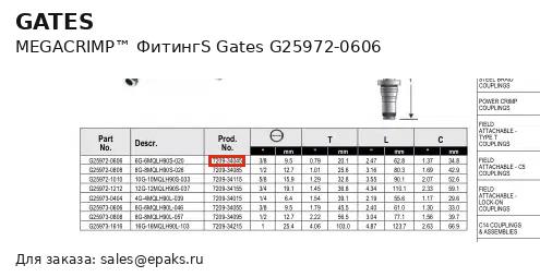 Gates G25972-0606
