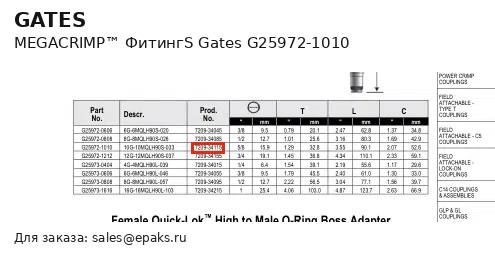 Gates G25972-1010
