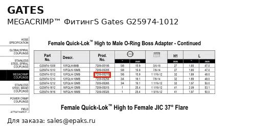 Gates G25974-1012